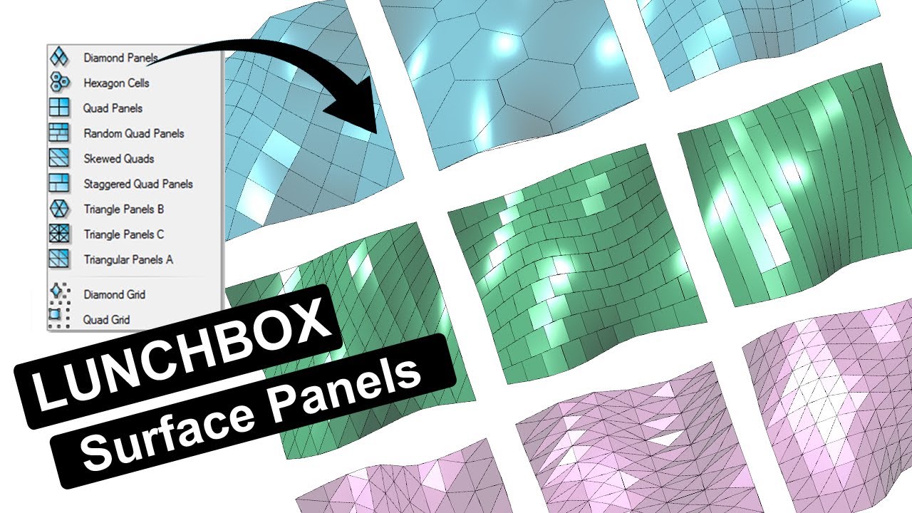 Introduction to Lunchbox Surface Panels (Grasshopper Tutorial)