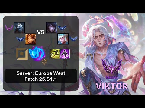 Viktor APC + Leona vs Aphelios + Janna - EUW Master - Patch 25.S1.1