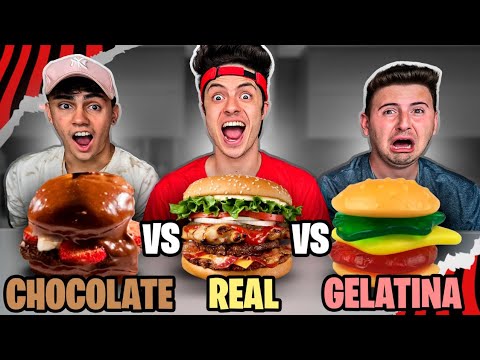 COMIDA DE CHOCOLATE vs COMIDA DE GELATINA vs COMIDA DE VERDADE
