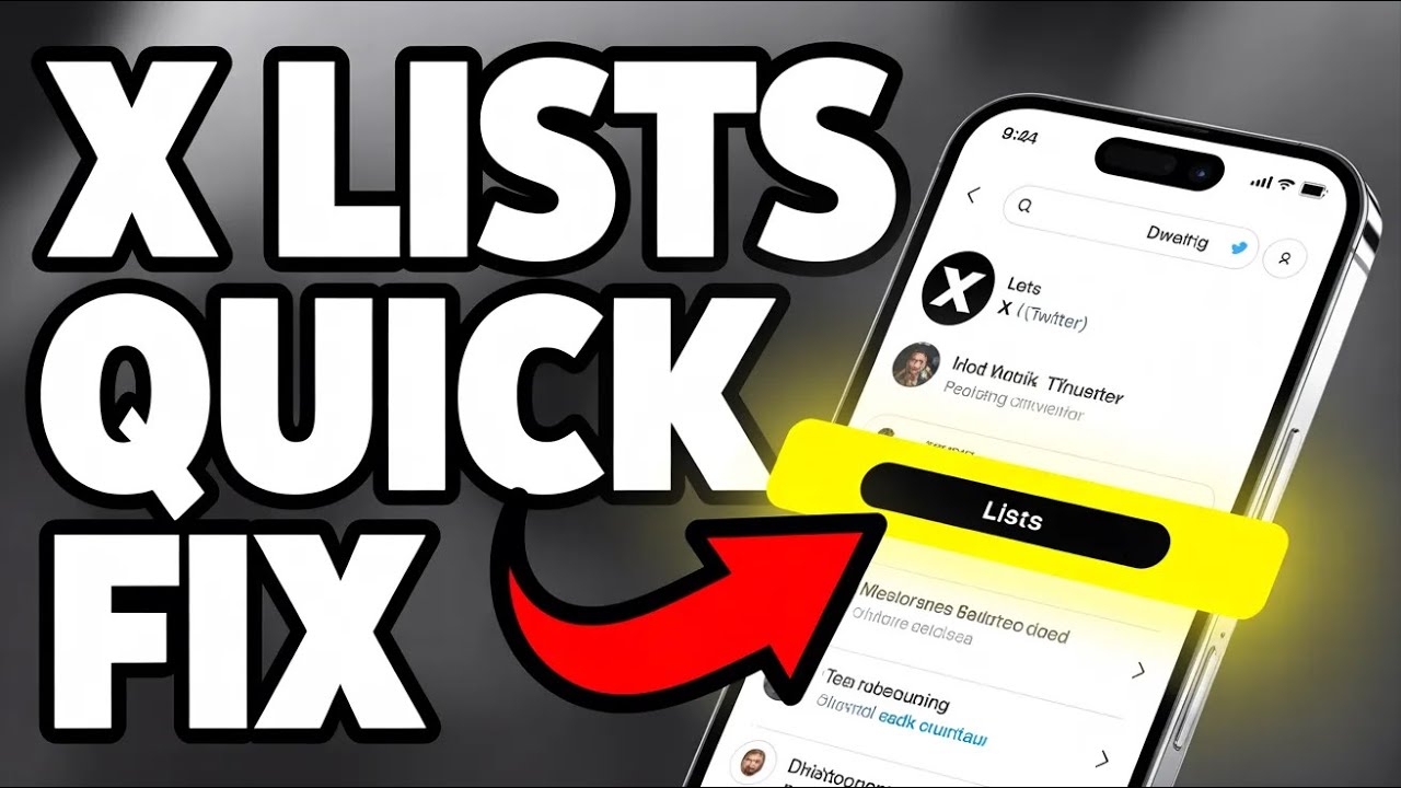 How to use X (Twitter) lists - Quick Fix