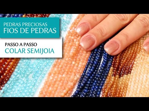 Fios e Contas de Pedras Indianas Naturais para Montagem de Semi Joias - Pedra Mística