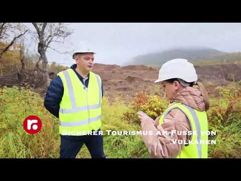 Sicherer Tourismus am Fuße von Vulkanen
