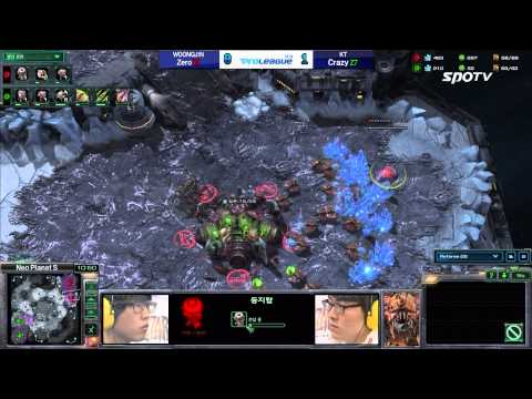 [0423] Zero(WOONGJIN) vs. Crazy(KT) ZvZ 2SET Neo Planet S -Starcraft2,esportstv,SPL