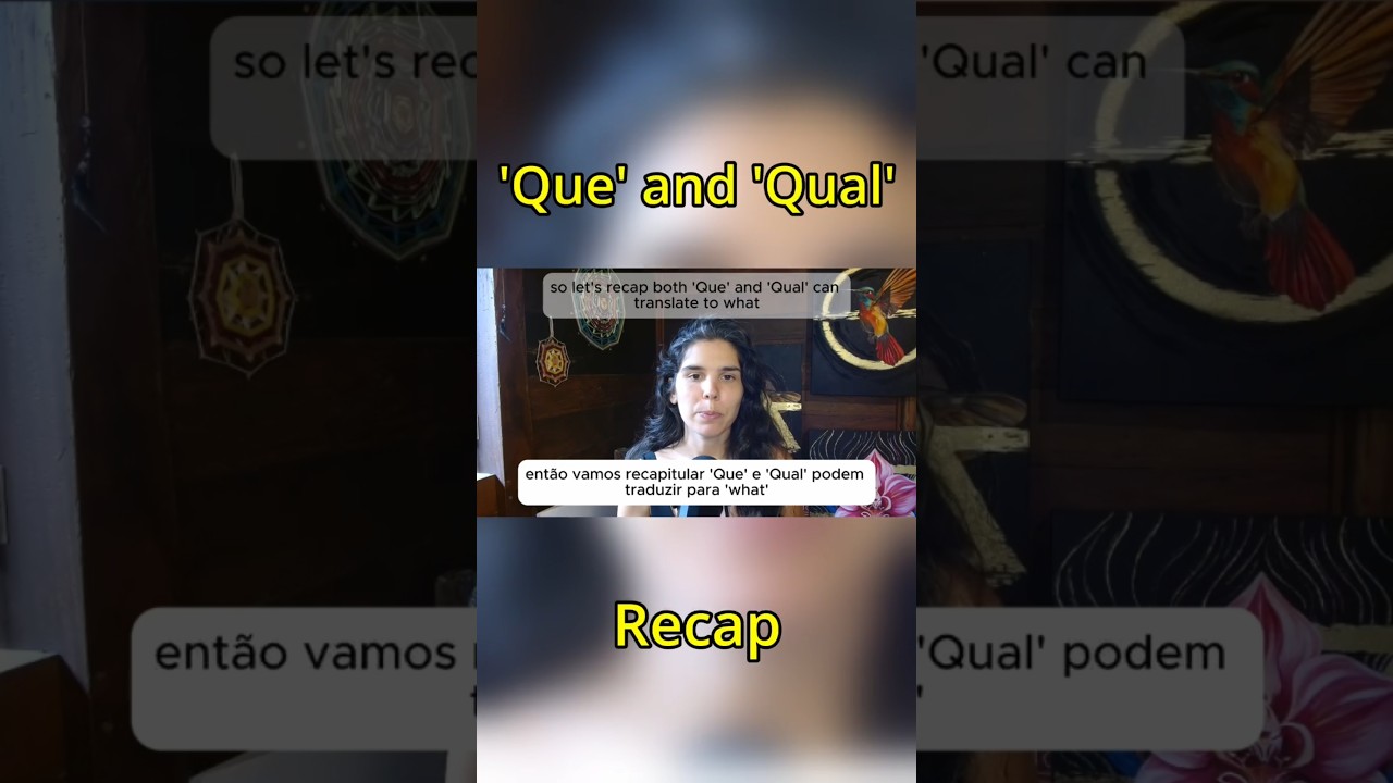 2 ways of What in european Portuguese 🇵🇹 Que and Qual ❓️