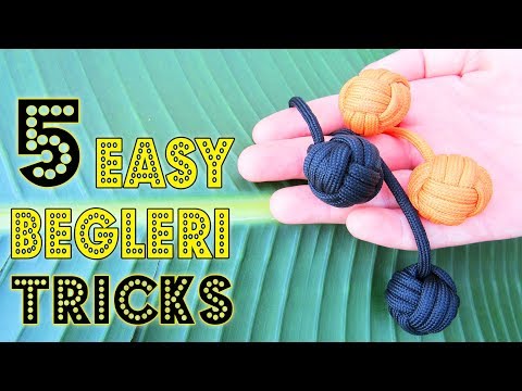 5 Easy Begleri Tricks | How to use Paracord Monkey's Fists Tutorial