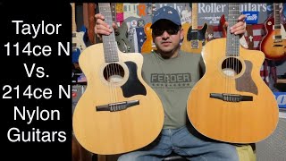 Video thumbnail for Taylor 114ce N vs. 214ce N Nylon Guitar by HolyRoller Guitars