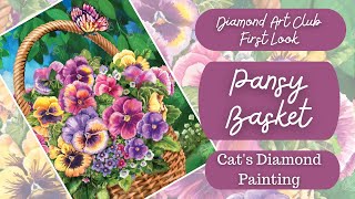 Diamond Art Club Sneak Peek/First Look | Pansy Basket by Gina Jane Lee