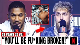 "I'll K*LL You!" Anthony Joshua Brutally WARNS Jake Paul One Last Time | 24 Hours To GO