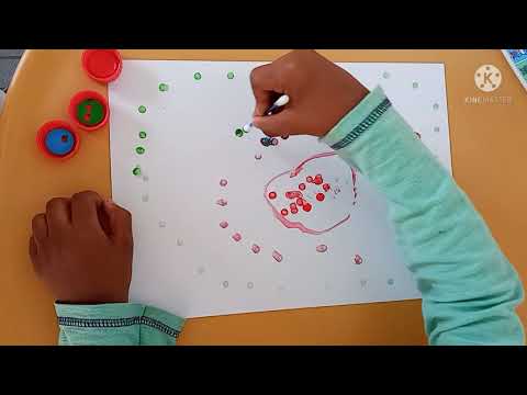 Aula de artes. Pontilhismo com cotonete. Educação Infantil.