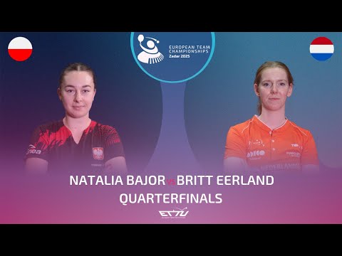 NATALIA BAJOR (POL) vs BRITT EERLAND (NED) | European Championships - Quarterfinals | Highlights