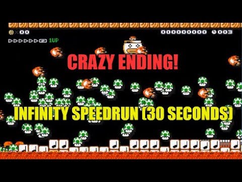 Super Mario Maker "Infinity Speedrun 30 Seconds" . A Tricky Level With An Unusual Concept