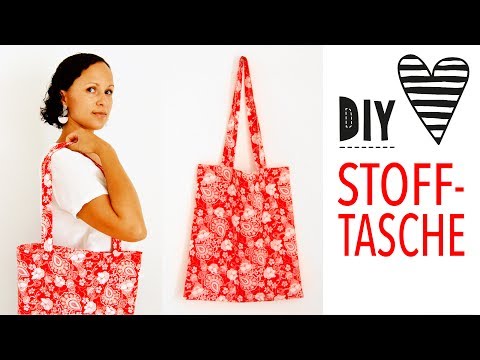 Stoffbeutel nähen für Anfänger / DIY Einkaufstasche mit französischer Naht, Jutebeutel Näh-Anleitung