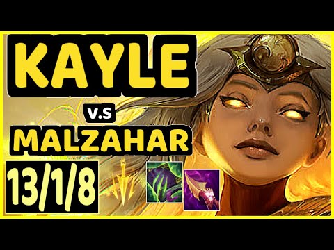 DAWIDSONEK (KAYLE) vs MALZAHAR - 13/1/8 KDA MID CHALLENGER GAMEPLAY - EUW