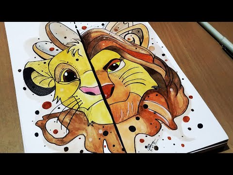 Disney tiger & lion painting🎨 ||Tiger painting||Lion painting