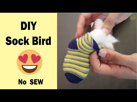 DIY Sock Bird | No sew | Make Toy BIRD in Just 2 minutes | @CraftStack
