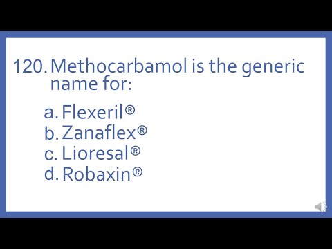 Top 200 Drugs Practice Test Question - Methocarbamol is the generic name for: