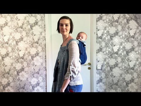 Meh Dai: Högt ryggbärande i knytsele med liten bebis