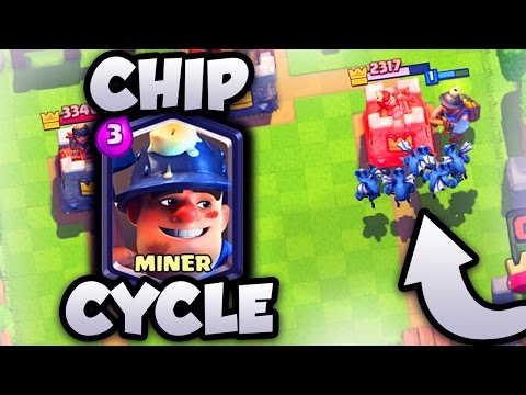 ULTIMATE MINER CHIP DAMAGE CYCLE DECK!!! HOW TO BUILD TROPHIES FAST!!! | Clash Royale