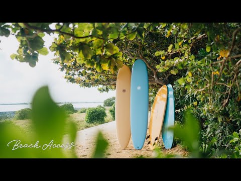 Beach Access: Surfing in Okinawa with a Beautiful Family from California/ カリフォルニアからきた家族と沖縄でサーフィン