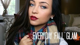 Everyday Fall Glam Makeup Tutorial + Outfit ♡