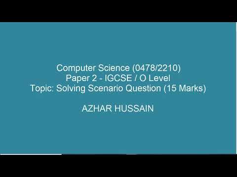 Scenario Question 15 Marks Solution | IGCSE/O Level Computer Science 0478/2210 | Oct/Nov 2025 Paper2