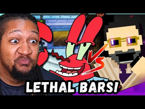 Dilly! - William Afton vs. Mr. Krabs - RAP BATTLE! | Reaction!