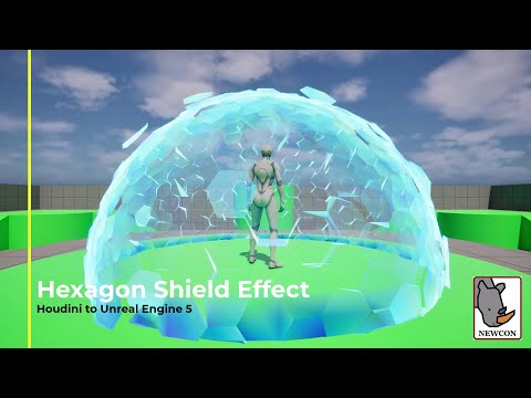 Hexagon Shield Effect in Houdini and UE5