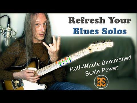 Refresh Your Blues Solos 🎸🔥 Discover the Half-Whole Diminished Scale Power | Guitar-Nerdery 099 ENH