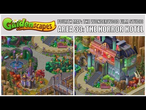 Gardenscapes: New Acres Gameplay Part 31 - Restoring Area 33: The Horror Hotel