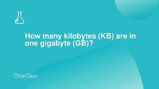 How many kilobytes KB are in one gigabyte GB