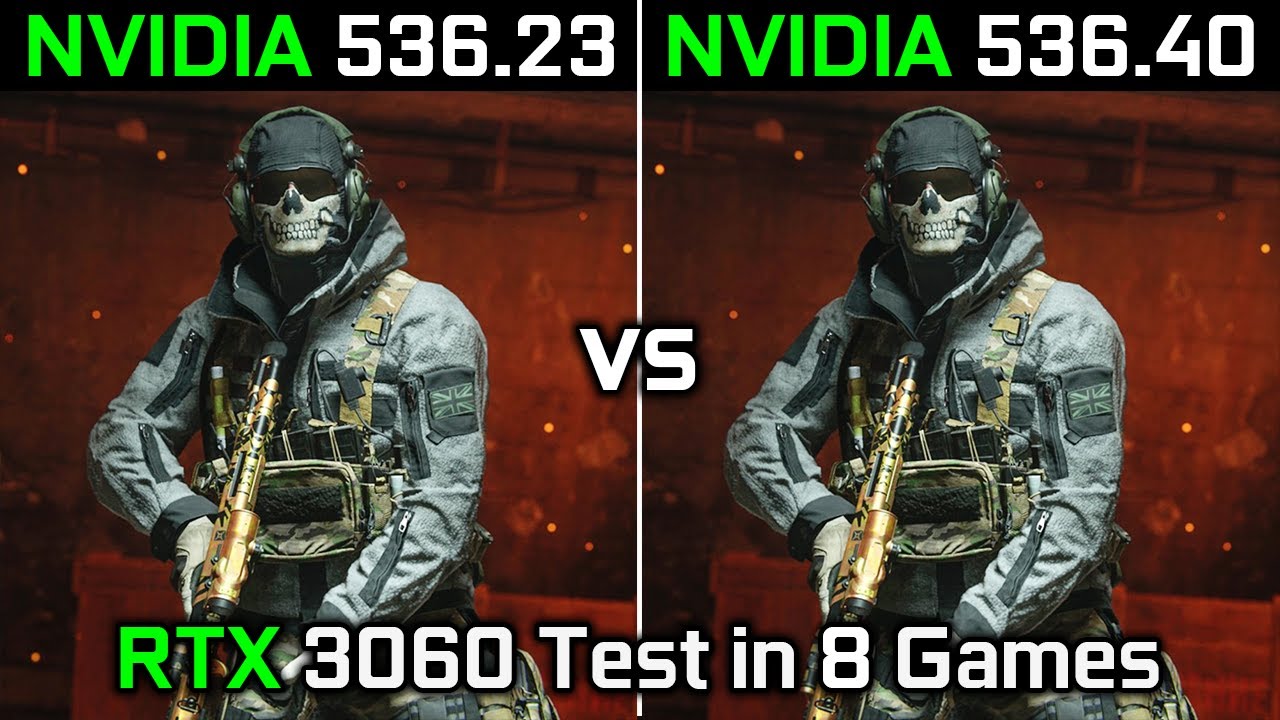Nvidia Drivers (536.23 vs 536.40) RTX 3060 Test in 8 Games 2023