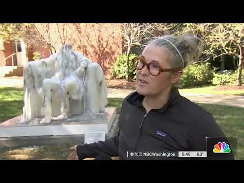Melted wax statue of Lincoln sparks discussion in Northwest DC neighborhood | NBC4 Washington