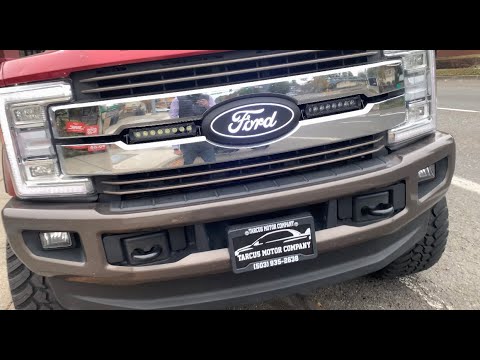 FORD F250 PUTCO EMBLEM INSTALL ROUGH COUNTRY GRILLE LIGHTBAR INSTALL