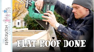 BUILDING THE FLAT ROOF | Overhangs, Firring Strips & Upstands