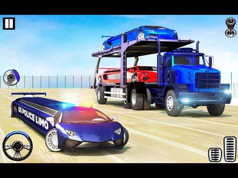 Police Limousine Transporter Truck 2021 - Helicopter Multi Level Car Driver   Android GamePlay 2021