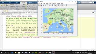 Download the video "Plot a google map using the Static Google Maps API. in Matlab"