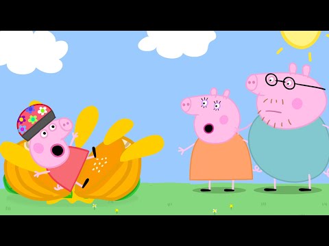 Peppa Pig BREAKS the Pumpkin!😱Peppa & George: Cycling | Full Episodes | Cartoon for Kids | 18 Mins