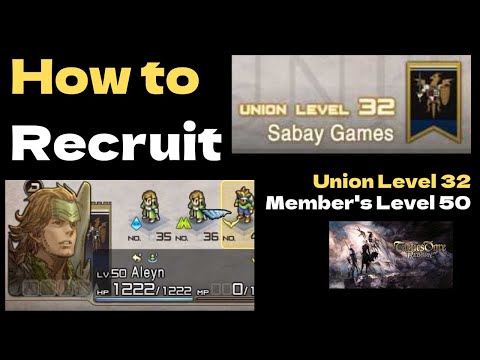 [Tactics Ogre Reborn] How to recruit Lv.50 members when your union level is 32 [Spoiler]
