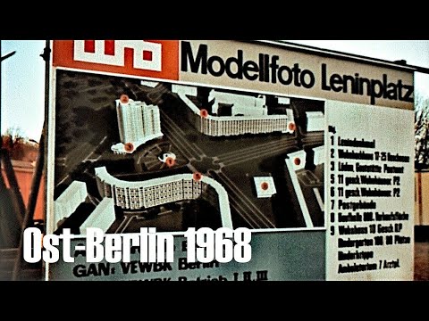 Ost-Berlin 1968 - Leninplatz: Grundsteinlegung mit Walter Ulbricht - Lenin square - foundation stone
