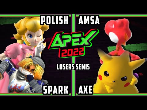 Apex 2022 Losers Semis - Polish & Spark Vs. aMSa & Axe - SSBM Melee Tournament