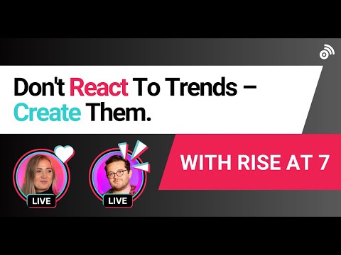 Don't React To Trends 😱 Create Them 📈 | Rise at Seven | BuzzSumo Webinars