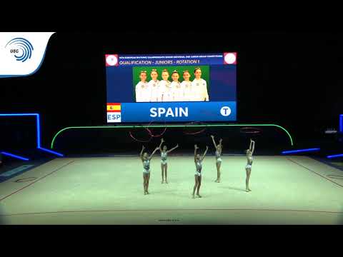 Spain - 2019 Rhythmic Gymnastics Europeans, junior groups 5 hoops qualification