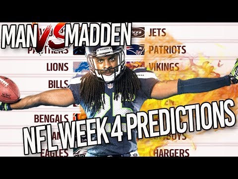 Predicting Every NFL Week 4 Winner…HUGE REBOUND WEEK! | Man vs Madden 2017