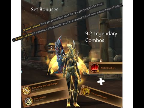 Ret Paladin 9.2 Legendary Combinations + first look at Tier Sets!