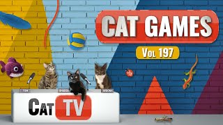 Download lagu CAT Games | Ultimate Cat TV Compilation Vol 197 | 8 HOURS  🐝🐞🦋🦎🦜🐜🐭🧵 mp3