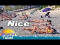 4K VIDEO BEACH WALK [ Nice ] FRANCE SLOW TV Travel vlog