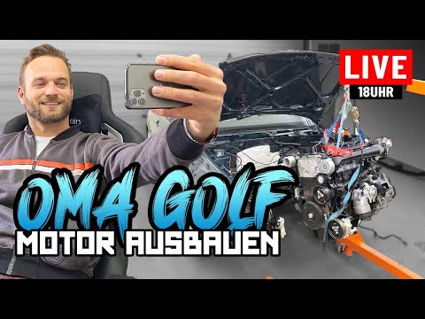 Wir bauen den VR6 Turbo Motor aus dem Oma Golf aus! LIVE | Philipp Kaess |