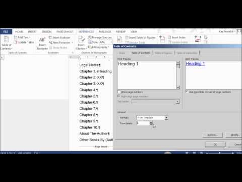 How To Automatically Remove Sub Headings in Word TOC