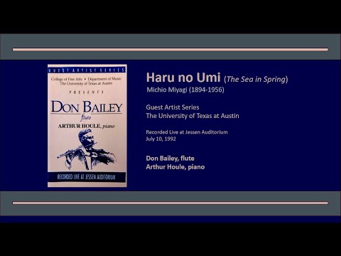 Haru no Umi - Michio Miyagi - Don Bailey, flute - Arthur Houle, piano