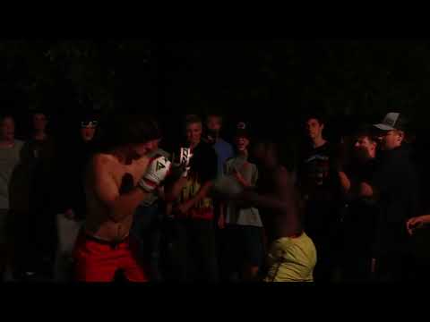 Crazy Highschool Fight in my Backyard Ends in Knockout